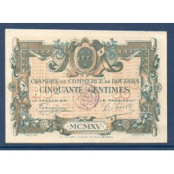 Bourges 50 centimes Spl 1917 Pirot 32.5 Billet de la chambre de Commerce