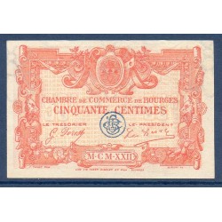 Bourges 50 centimes Neuf 1922 Pirot 32.12 Billet de la chambre de Commerce