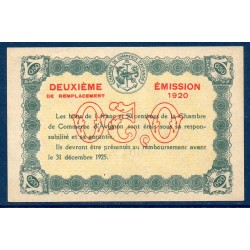 Avignon 50 centimes Spl 1920 Pirot 18.22 Billet de la chambre de Commerce