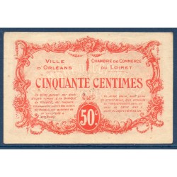 Orleans 0.50ct TTB+ 2.8.1915 Pirot 95.4 Billet de la chambre de Commerce