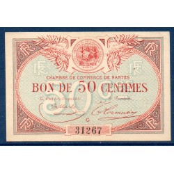 Nantes 50 centimes Spl ND Pirot 88.3 Billet de la chambre de Commerce