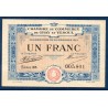 Gray Vesoul 1 franc TTB+ 24.11.1919 Pirot 62.13 Billet de la chambre de Commerce