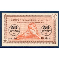 Belfort 50 centimes Spl 21.12.1918 Pirot 23.48 Billet de la chambre de Commerce