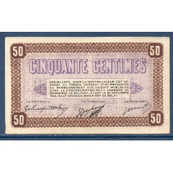 Belfort 50 centimes Spl 12.10.1921 Pirot 23.56 Billet de la chambre de Commerce