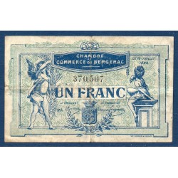 Bergerac 1 franc TB 12.7.1920 Pirot 24.37 Billet de la chambre de Commerce