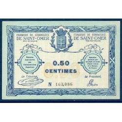 Saint-Omer 50 centimes Spl 14.8.1914 pirot 116.1 Billet de la chambre de Commerce