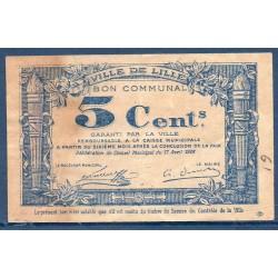 Ville Lille 5 centimes TB 17.4.1918 pirot 59-1656 Billet