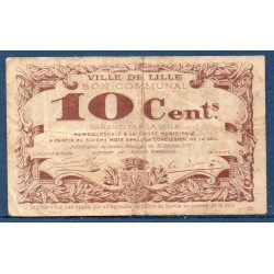 Ville Lille 10 centimes TB 17.4.1918 pirot 59-1657 Billet