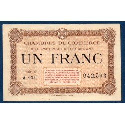 Puy de Dome 1 franc Spl ND Pirot 103.24 Billet de la chambre de commerce