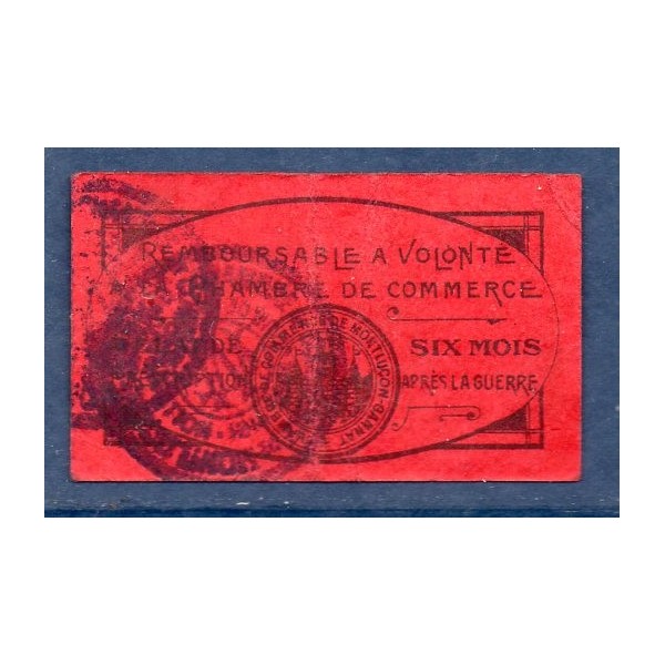 Montluçon Gannat 10 Centimes TTB ND Pirot 84.70 Billet de la chambre de Commerce