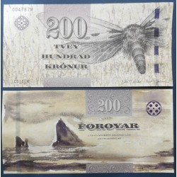 Iles Féroe Pick N°31, Billet de banque de 200 Kronur 2011