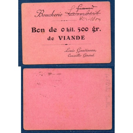 Boucherie Herisson bon de Viande 0.50 kilo Spl, non daté