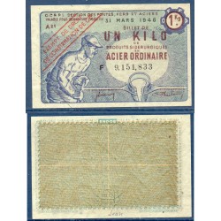 Billet de 1 Kilo d'acier Ordinaire, 31.3.1948