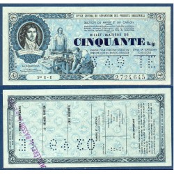 Billet de cent Kilos 50kg de Matière Papier et Carton, mars 1949