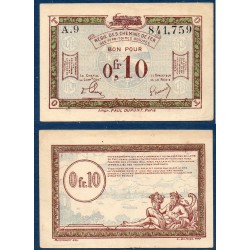 10 centimes régie des chemin de fer Sup- 1923 Pirot 135.2 Billet d'occupation