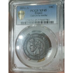 10 centimes Cérès 1996 Torche PCGS XF45 TTB+, France pièce de monnaie