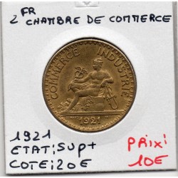 Bon pour 2 francs Commerce Industrie 1921 Sup+, France pièce de monnaie