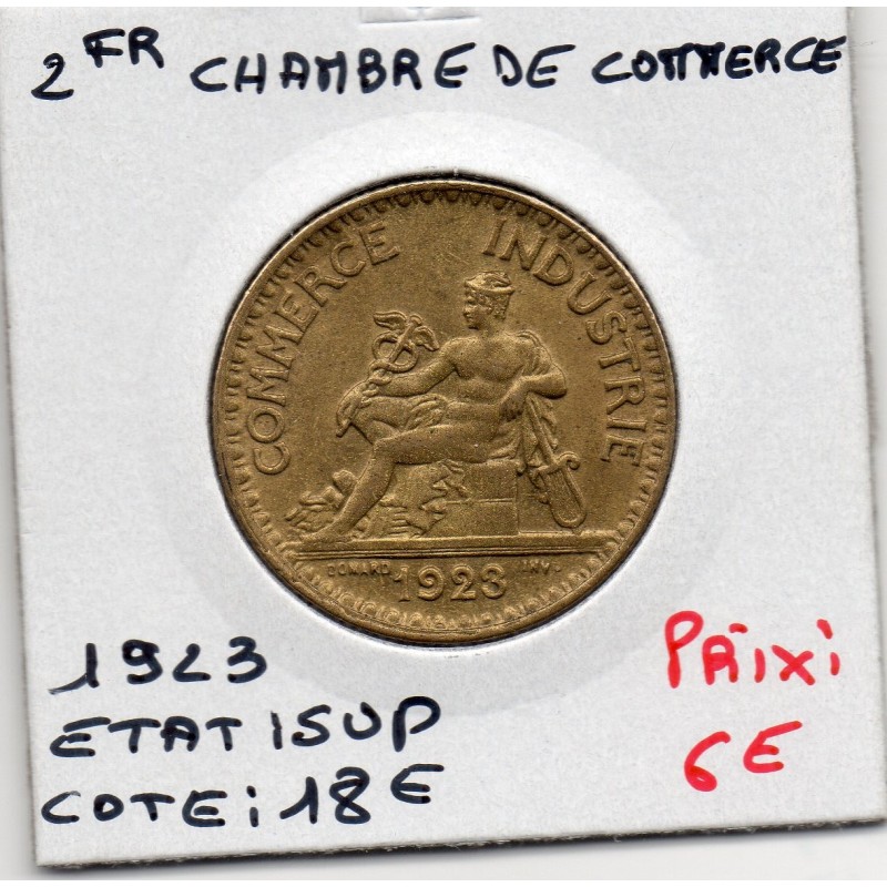 Bon pour 2 francs Commerce Industrie 1923 Sup, France pièce de monnaie