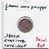 1/4 Franc Louis Philippe 1845 A paris TTB-, France pièce de monnaie