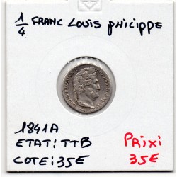 1/4 Franc Louis Philippe 1845 A paris TTB, France pièce de monnaie