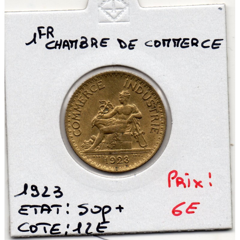 Bon pour 1 franc Commerce Industrie 1923 Sup+, France pièce de monnaie