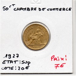 50 centimes Commerce Industrie 1927 Sup, France pièce de monnaie