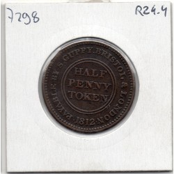 Grande Bretagne Token 1/2 Penny 1812 TB+, Bristol pièce de monnaie