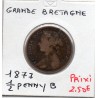Grande Bretagne 1/2 Penny 1877 B, KM 754 pièce de monnaie