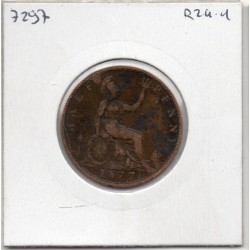 Grande Bretagne 1/2 Penny 1877 B, KM 754 pièce de monnaie