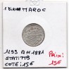 Maroc 1 Dirham 1299 AH -1881 TTB, Lec 115 pièce de monnaie