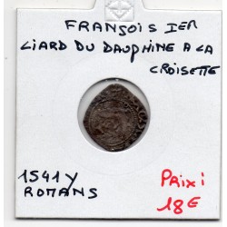 Liard du dauphiné à la croisette Francois 1er (1543-1547) Roman pièce de monnaie royale