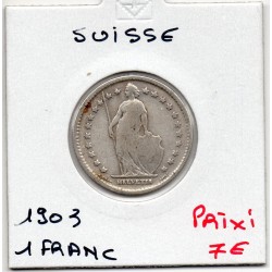 Suisse 1 franc 1903 TB, KM 24 pièce de monnaie