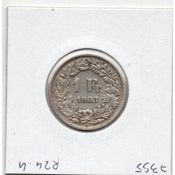 Suisse 1 franc 1903 TB, KM 24 pièce de monnaie