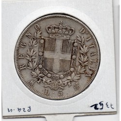Italie 5 Lire 1872 M BN TTB,  KM 8 pièce de monnaie