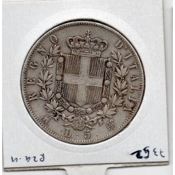 Italie 5 Lire 1872 M BN TTB,  KM 8 pièce de monnaie