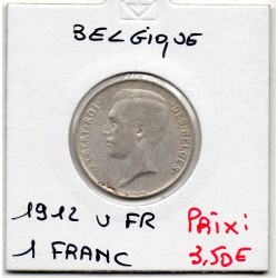 Belgique 1 Franc 1912 en Français TTB+, KM 72 pièce de monnaie