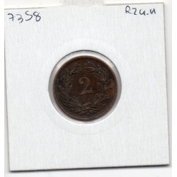 Suisse 2 rappen 1875 TTB+, KM 4.1 pièce de monnaie