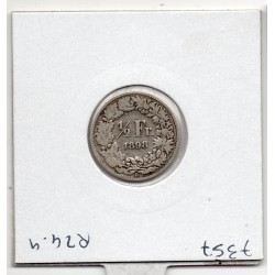 Suisse 1/2 franc 1898 B+, KM 23 pièce de monnaie