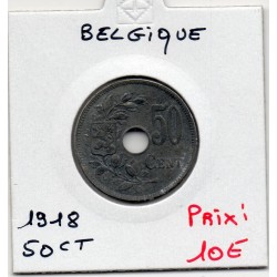 Belgique Gand 50 centimes 1918 Sup, KM 83 pièce de monnaie