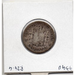 Espagne 1 peseta 1885 B+, KM 686 pièce de monnaie