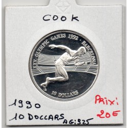 Iles Cook 10 dollars 1990 FDC, KM 79 pièce de monnaie