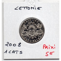 Lettonie 1 lats 2008 Sup+, KM 12 pièce de monnaie