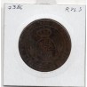 Espagne 5 centimos 1868 étoile 8 branches TB, KM 635.1 pièce de monnaie