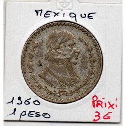 Mexique 1 Peso 1960 TTB, KM 459 pièce de monnaie