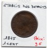 Etablissement des Détroits 1 cent 1875 TTB, KM 9 pièce de monnaie