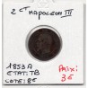2 centimes Napoléon III tête nue 1853 A Paris TB, France pièce de monnaie