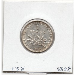 1 franc Semeuse Argent 1918 Sup, France pièce de monnaie
