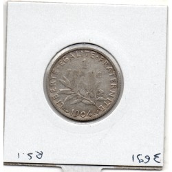1 franc Semeuse Argent 1904 TB-, France pièce de monnaie
