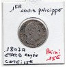 1 Franc Louis Philippe 1847 A Paris B, France pièce de monnaie