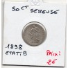 50 centimes Semeuse Argent 1898 B, France pièce de monnaie